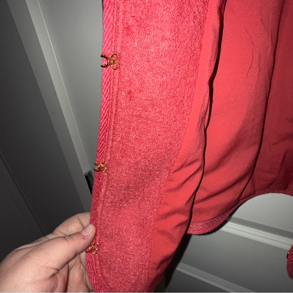 Talbots Women's Coral Blazer with Gold Buttons - Picture 8 of 11